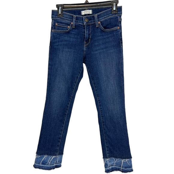 Principle Denim Optimist Ankle cropped Jeans fray raw hem - Picture 1 of 8